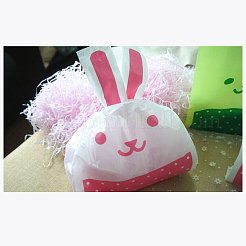 Sacchetti di caramelle di plastica del coniglietto di kawaii&nbsp;PE-L002-16