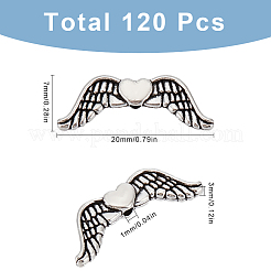 120 Stück Legierungsperlen im tibetischen Stil&nbsp;FIND-SC0009-38