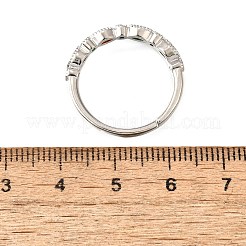 Verstellbare Messing-Fingerringe mit Mikropflaster und Zirkonia für Damen&nbsp;RJEW-H247-15P