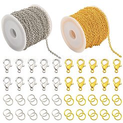 DIY-Sets zur Herstellung von Halsketten/Armbändern aus Eisenkabelketten&nbsp;DIY-YW0010-23G