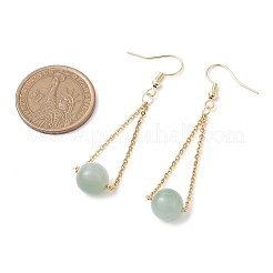 Pendientes colgantes de acero inoxidable 304 con piedras naturales mixtas.&nbsp;EJEW-JE06011-01