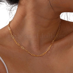 Collane con catene a forma di graffetta in acciaio inossidabile per donna&nbsp;PW-WG32A9D-01