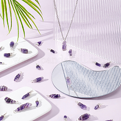 40 Stück 2 Stile grobe natürliche Amethyst-Anhänger&nbsp;FIND-DC0001-82