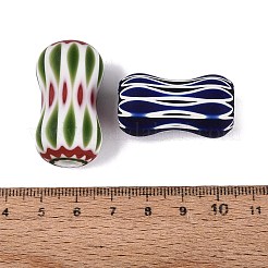 Perles en verre millefiori faites à la main en forme d'os&nbsp;LA-N002-38C