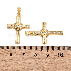 Pendentifs avec zircon cubiques à micro-pavés en laiton&nbsp;CU-CBADC6C-11G-04
