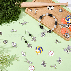 40 pendentif de style tibétain sportif en alliage et émail&nbsp;FIND-BM0001-58