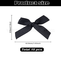 10 x Haarspange aus Polyester mit Schleife und Krokodilklemmen&nbsp;AJEW-LP0008-08B