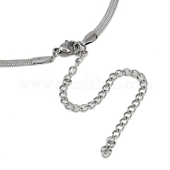 Collane con catena a maglie quadrate con ciondolo a forma di cuore trinitario in acciaio inossidabile 201&nbsp;NJEW-M010-01p