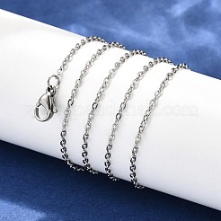 Anlaufgeschützte klassische schlichte Halsketten aus 304 Edelstahl für Herren und Damen&nbsp;NJEW-507L-7