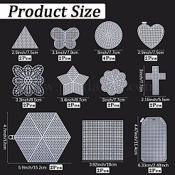 24 Stück 11 Stile DIY Kunststoff-Leinwandformen&nbsp;DIY-CP0012-41
