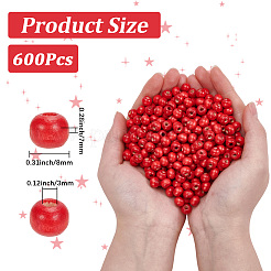 600 pezzo di perline di legno naturale tinto&nbsp;COCO-SC0002-39