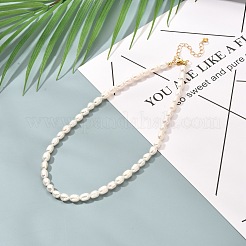 Vintage natürliche Perlenkette für Geburtstagsgeschenk zum Muttertag&nbsp;NJEW-JN03680