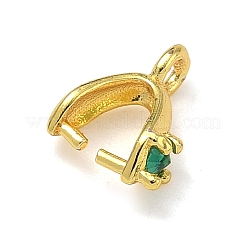 Micro ottone aprono il cestino cubico di zirconio e il pizzico&nbsp;KK-G557-44G