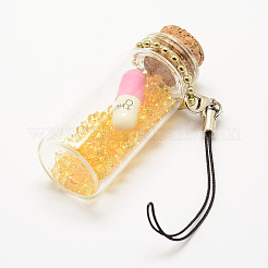 Decoración colgante de botella de cristal que desea&nbsp;HJEW-F003-01