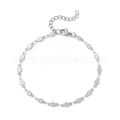 Pulseras de cadena de eslabones de acero inoxidable 304 para mujer&nbsp;BJEW-JB12680