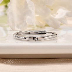 Rhodinierte 925 verstellbare Ringe aus Sterlingsilber&nbsp;RJEW-S397-01P-02