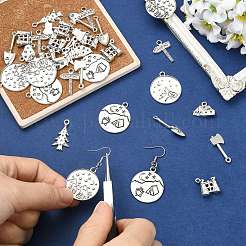 90 pendentif en alliage de style tibétain à thème de camping&nbsp;FIND-CJ0005-64