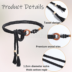 Ceintures en chaîne de taille en coton tissé à la main pour femmes&nbsp;AJEW-WH20017-73D