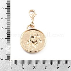 Colgante de aleación de esmalte con diseño de tarot&nbsp;HJEW-P021-01B-G