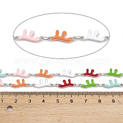 Chaînes à maillons corail émaillé en acier inoxydable 304&nbsp;CHS-F023-01H-P