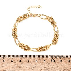 Bracelets unisexes en acier inoxydable 304 à maillons byzantins&nbsp;BJEW-G790-05G