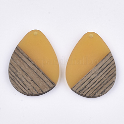 Colgantes de resina y madera de nogal&nbsp;RESI-S358-95G
