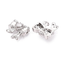 Pendenti in zirconi cubici trasparenti in micro pavè di ottone&nbsp;KK-N288-09P