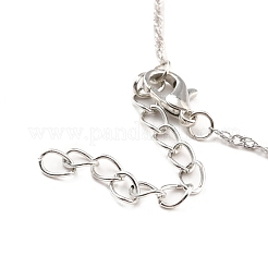 Collana con ciondolo a forma di cuore e coccinella con strass colorati&nbsp;NJEW-I113-13P