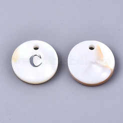 Pendentifs de coquillages d'eau douce naturelle&nbsp;SHEL-Q018-01A-C-P