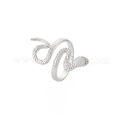 Anello polsino aperto a forma di serpente in acciaio inossidabile 304 per donna&nbsp;X-RJEW-S405-160P
