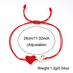 Braccialetti di perline intrecciate in ottone e resina&nbsp;BH1312-15