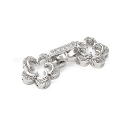 Messing Micro Pave klare Zirkonia Falte über Verschlüsse&nbsp;KK-P290-20P