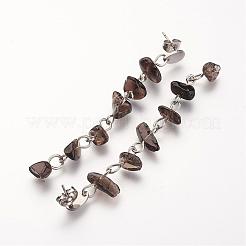 Chip Edelstein baumeln Ohrstecker&nbsp;EJEW-JE02255