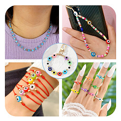 120 stücke 5 stile handgemachte böse auge Bunte Malerei perlen stränge&nbsp;LAMP-TA0001-50