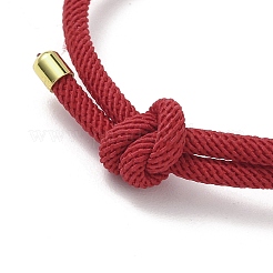 Braccialetto regolabile con cordino rotondo in nylon e cursore in stile milanese&nbsp;FB-H001-01G-14