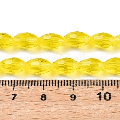 Chapelets de perles en verre transparente  &nbsp;EGLA-A037-T6x8mm-D07