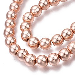 Chapelets de perles en hématite synthétique sans magnétiques&nbsp;G-Q466-8mm-03