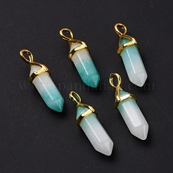 Pendentifs pointus jade blanc naturel&nbsp;G-K329-31G