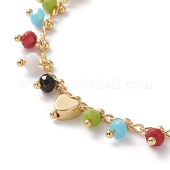 Rondelle vidrio encanto collares y pulseras conjuntos de joyas&nbsp;SJEW-JS01151