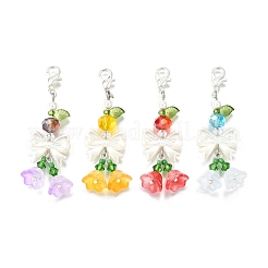 4 pendentif décoratif en perles d'imitation en verre et ABS&nbsp;HJEW-TA00352
