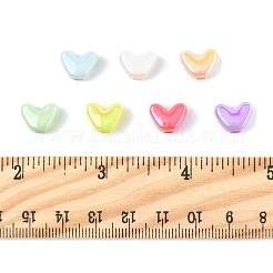 98 pièce de perles acryliques opaques à placage UV de 7 couleurs&nbsp;MACR-FS0002-16