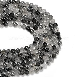 Natürliche schwarze Turmalinquarzperlenstränge&nbsp;GG-CBA20C8-A01-10mm