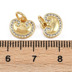 Pendentifs avec zircon cubiques à micro-pavés en laiton&nbsp;KK-A269-60G