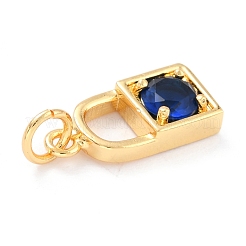 Echte 18 Karat vergoldete Messing Micro Pave Zirkonia Charms&nbsp;ZIRC-L100-080G