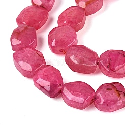 Hebras de cuentas de ágata natural teñidas y calentadas.&nbsp;G-N359-15A-10