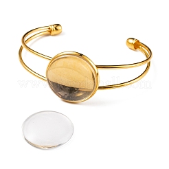 Kit de diy para hacer un brazalete de cúpula en blanco&nbsp;DIY-FS0003-50G