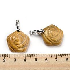 Pendenti intagliati in mokaite naturale&nbsp;G-I319-02P-A02