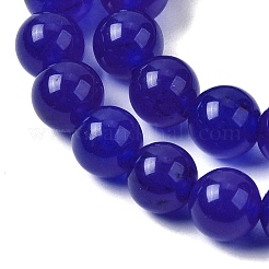 Chapelets de perles de jade blanche naturelle&nbsp;G-H348-8mm-07