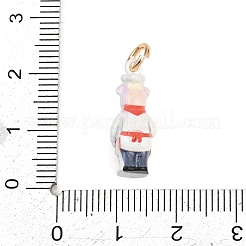 304 Edelstahl-Emaille-Anhänger&nbsp;STAS-F358-01G-07