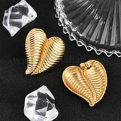 Orecchini a bottone in acciaio inossidabile 304 a forma di cuore&nbsp;EJEW-L287-071G